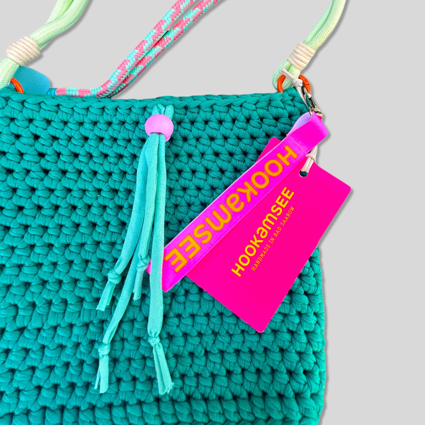 Häkeltasche Damen Crossbody – kleine Tasche Fresh Mint #083