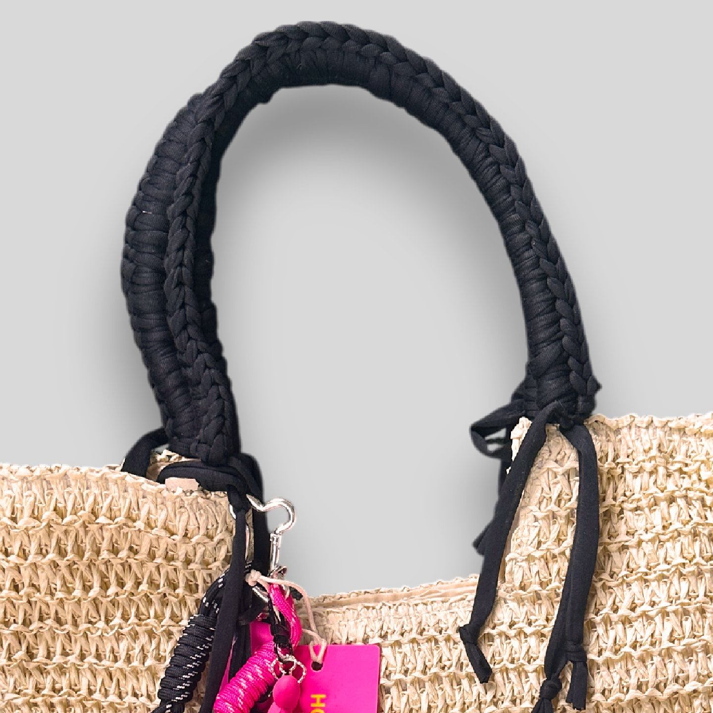 Basttasche Damen Shopper groß – Pink Parade #098