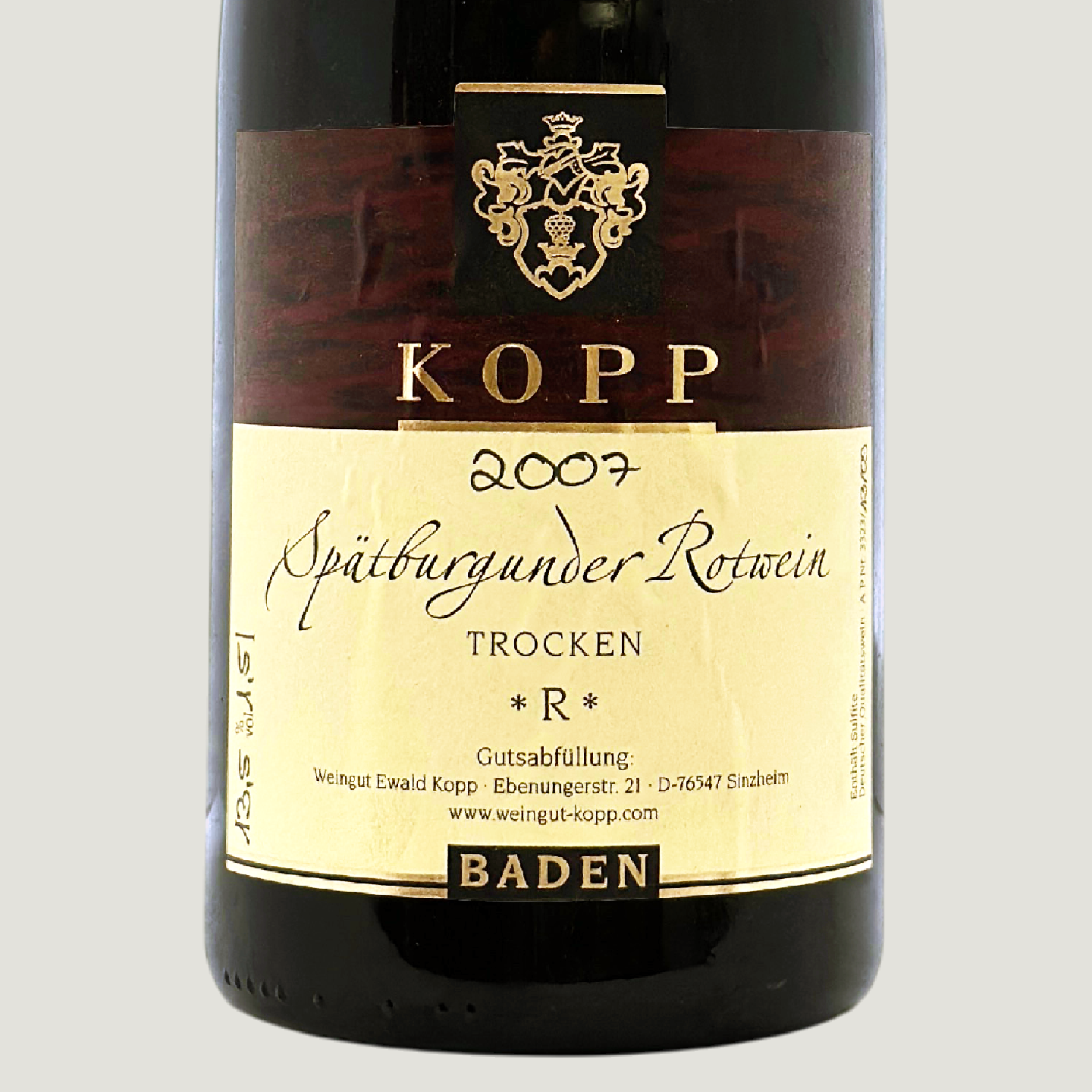 Kopp Spätburgunder trocken „R“ 2007 Magnum (1,5 l)