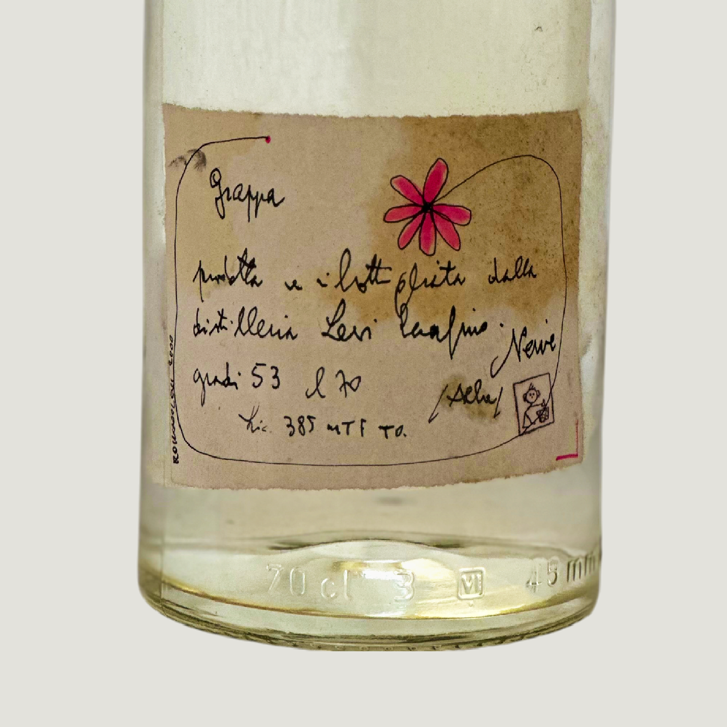 Romano Levi Bianco, Grappa della Donna Selvatica Destillata a Neive
