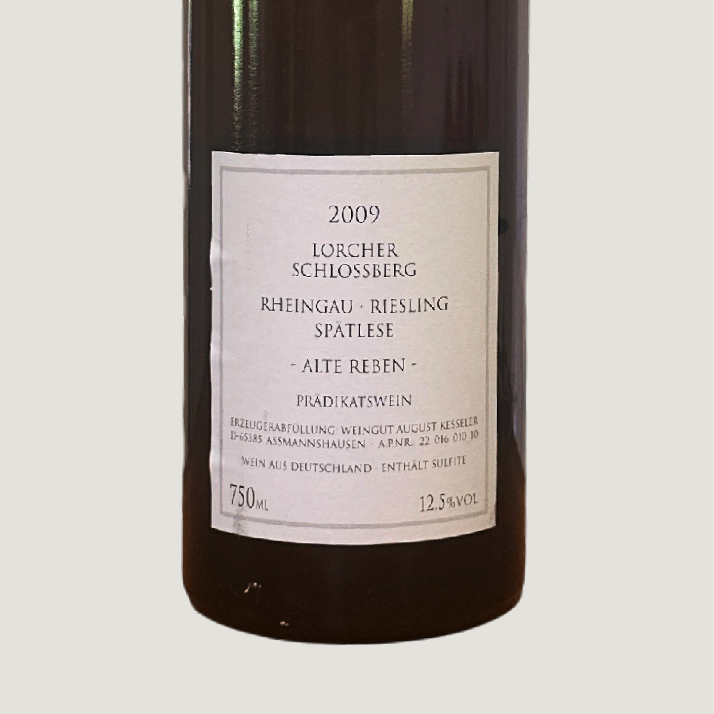 August Kesseler Riesling Spätlese Alte Reben Lorcher Schlossberg 2009 (0,75 l)