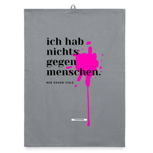TRUE TALK #11 Organic Geschirrtuch / Stoffserviette - Grau