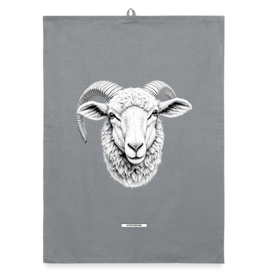 FAUNA SCHAF Organic Geschirrtuch / Stoffserviette - Grau