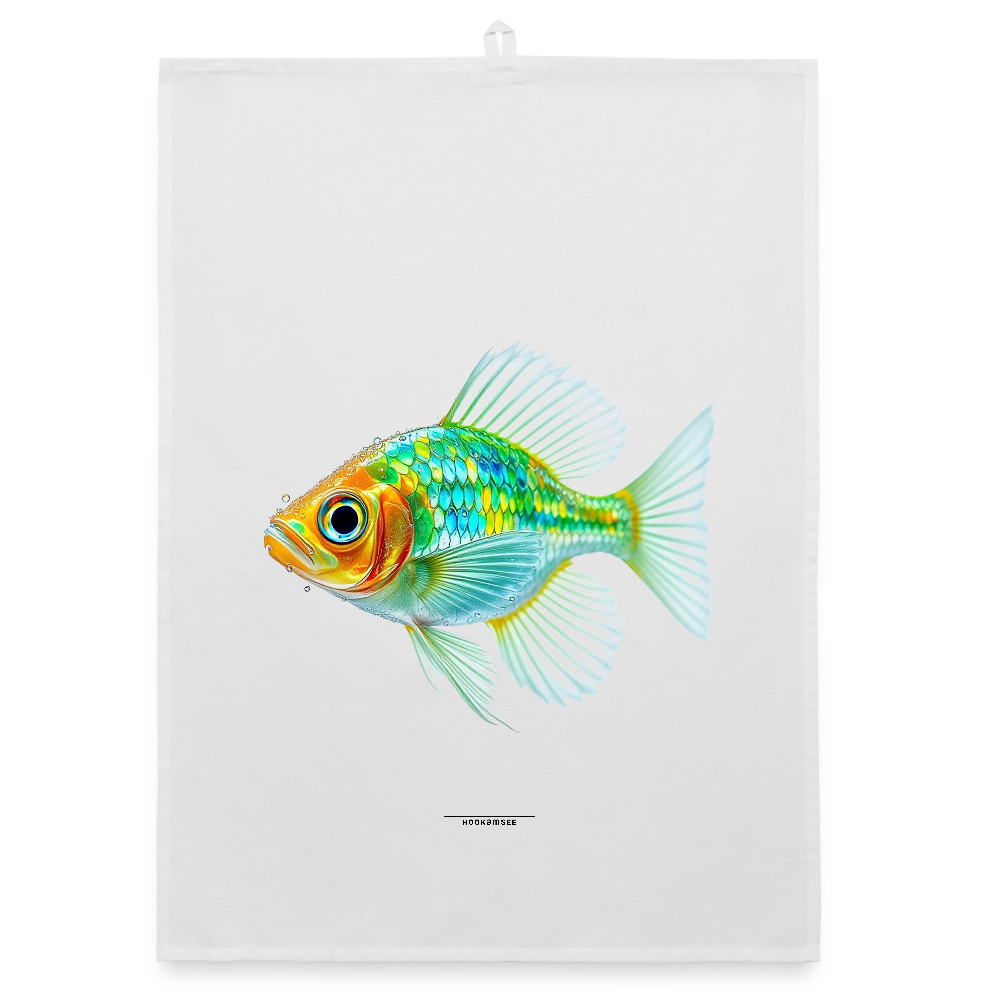 AQUA LIME REEF Organic Geschirrtuch / Stoffserviette - Weiß