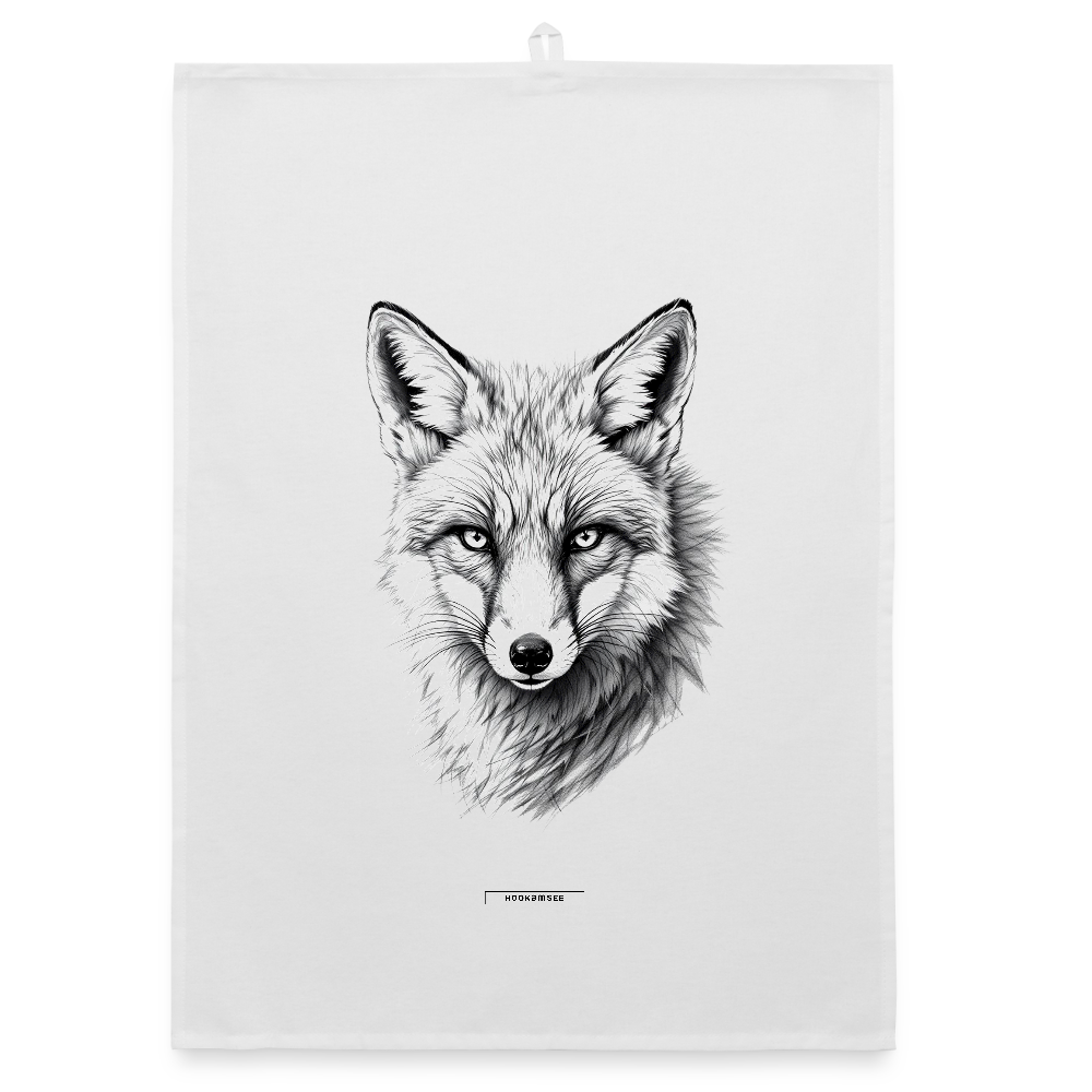 FAUNA FUCHS Organic Geschirrtuch / Stoffserviette - Weiß