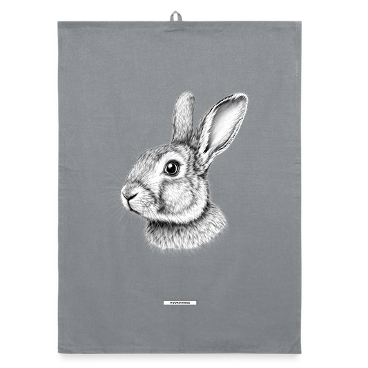 FAUNA HASE Organic Geschirrtuch / Stoffserviette - Grau
