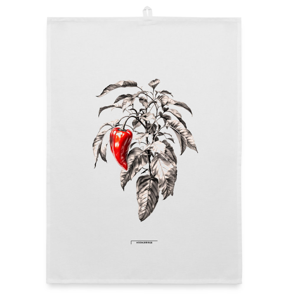 FLORA PAPRIKA Organic Geschirrtuch / Stoffserviette - Weiß