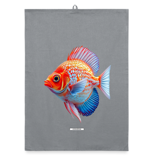 AQUA CORAL WAVE Organic Geschirrtuch / Stoffserviette - Grau