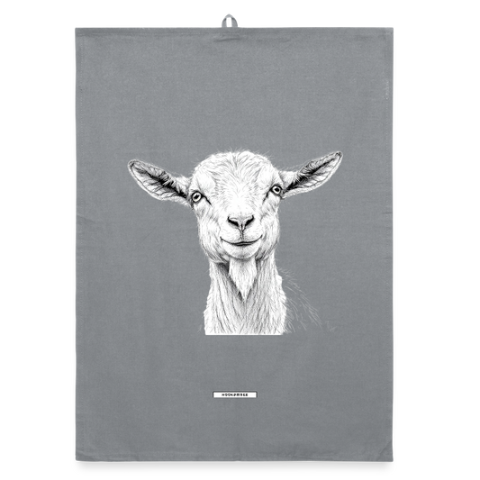 FAUNA ZIEGE Organic Geschirrtuch / Stoffserviette - Grau
