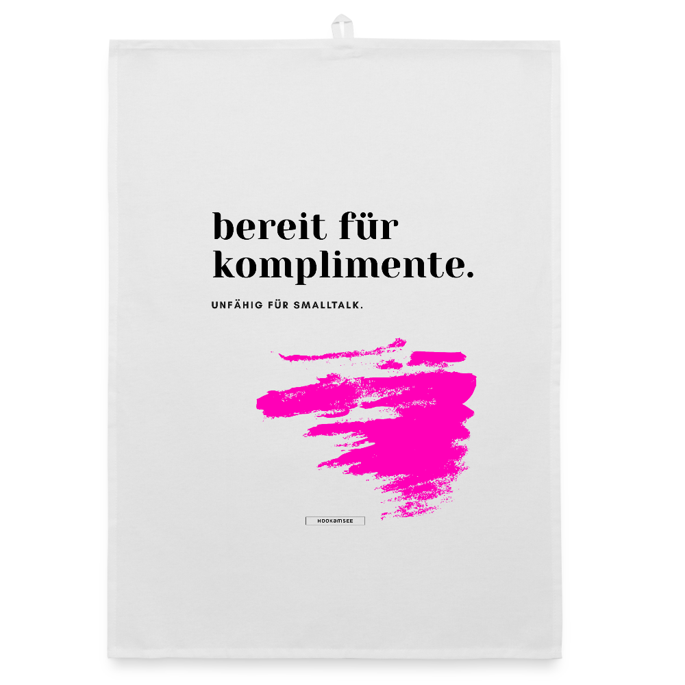 TRUE TALK #16 Organic Geschirrtuch / Stoffserviette - Weiß