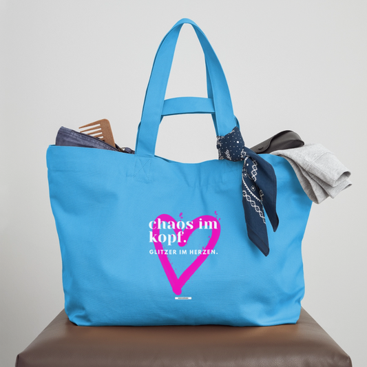 Große Shopping Bag True Talk „Chaos im Kopf“ #156 - Aquablau