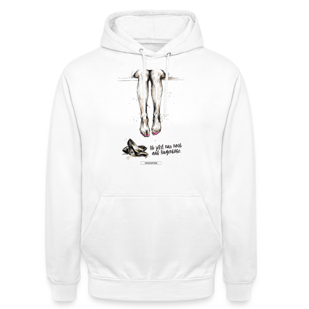 Hoodie Ab jetzt nur noch auf Augenhöhe - Weiß