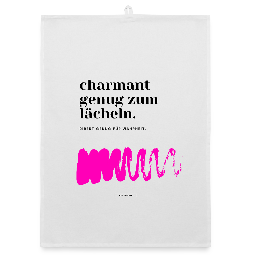 TRUE TALK #14 Organic Geschirrtuch / Stoffserviette - Weiß