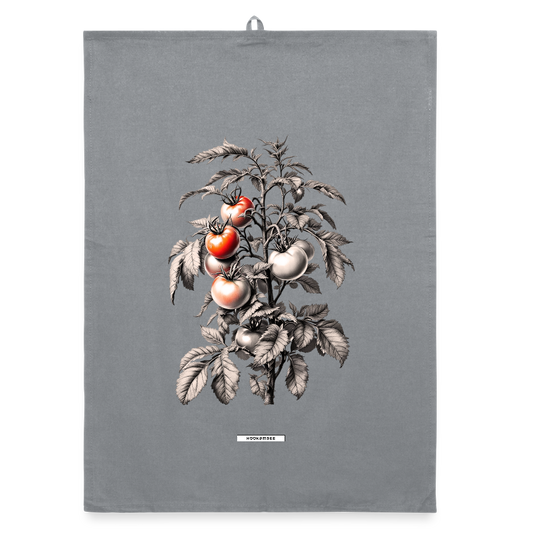 FLORA TOMATEN Organic Geschirrtuch / Stoffserviette - Grau