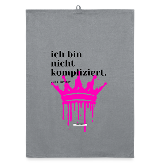 TRUE TALK #2 Organic Geschirrtuch / Stoffserviette - Grau