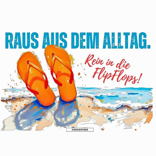 Große Shopping Bag "Raus aus dem Alltag. Rein in die FlipFlops" #169