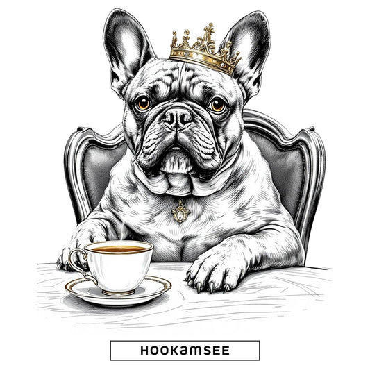 Unisex Cap Frenchie Tea Time von HOOKamSEE mit Frenchie Motiv und Teetasse