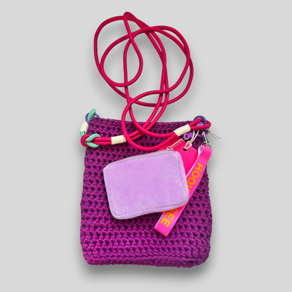 Häkeltasche Damen Crossbody – kleine Tasche Berry Boost #068