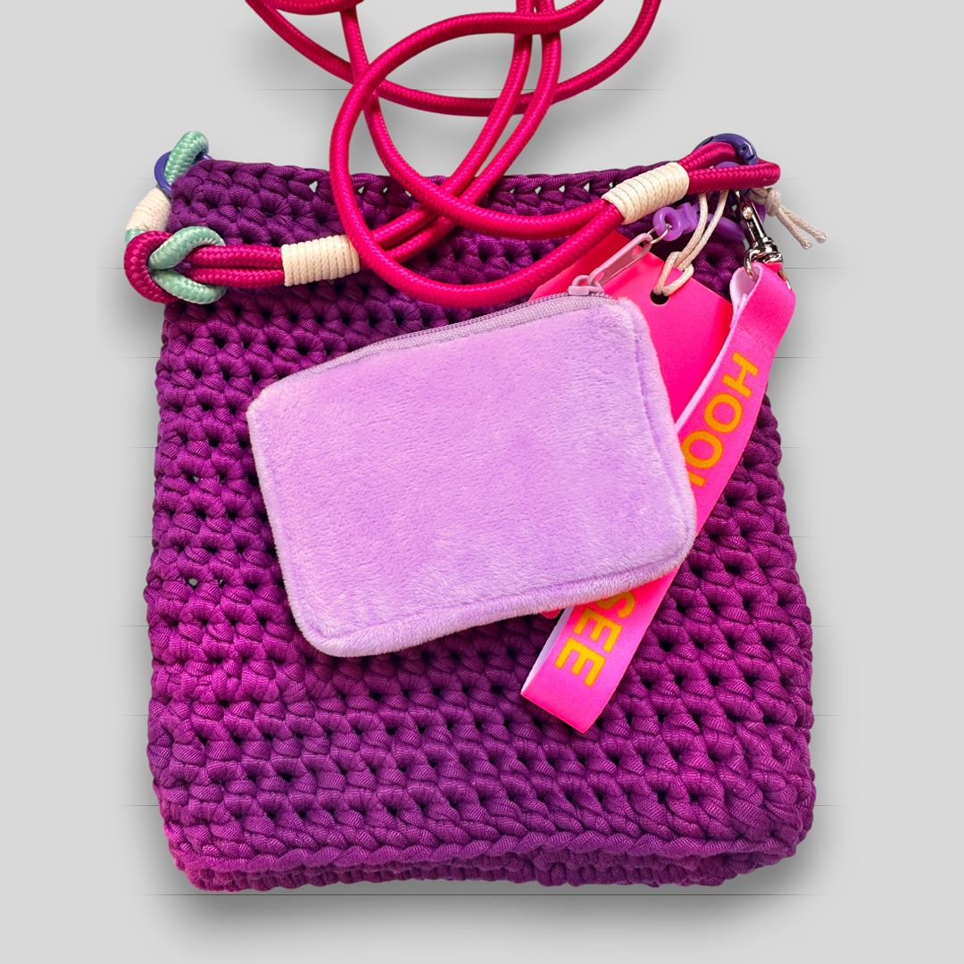 Häkeltasche Damen Crossbody – kleine Tasche Berry Boost #068