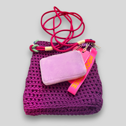 Häkeltasche Damen Crossbody – kleine Tasche Berry Boost #068