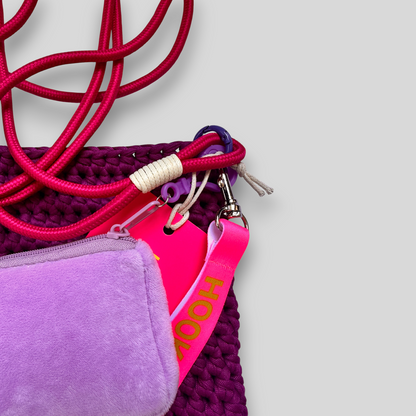 Häkeltasche Damen Crossbody – kleine Tasche Berry Boost #068