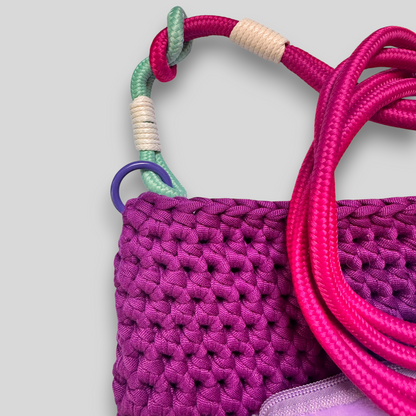 Häkeltasche Damen Crossbody – kleine Tasche Berry Boost #068