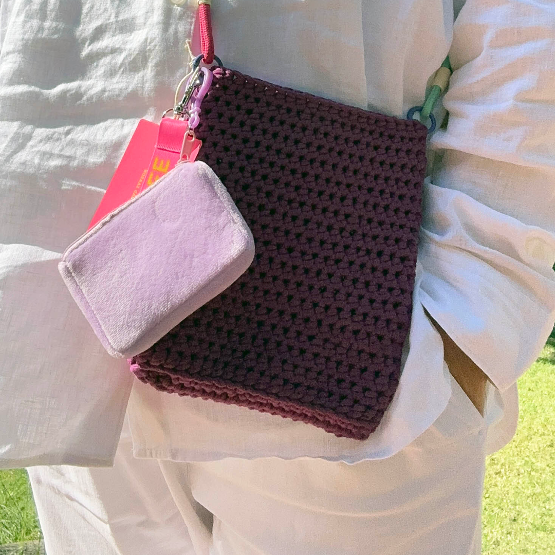 Häkeltasche Damen Crossbody – kleine Tasche Berry Boost #068