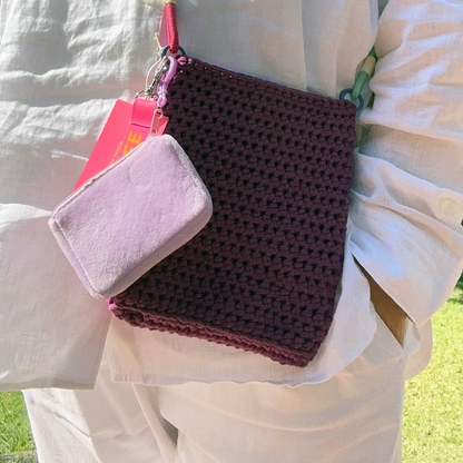 Häkeltasche Damen Crossbody – kleine Tasche Berry Boost #068