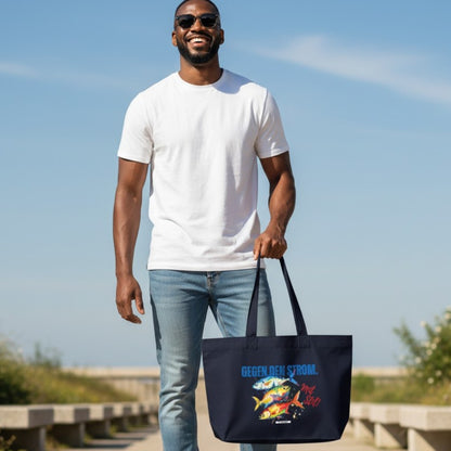 Große Shopping Bag "Gegen den Strom. Mit Stil!" #167