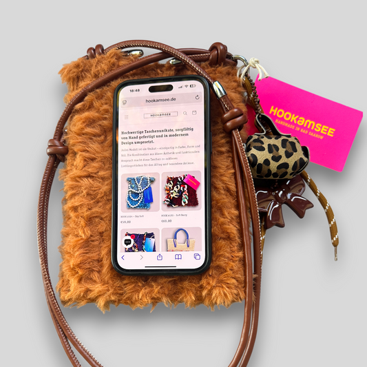 Gitterstruktur Tasche Caramel Charm #105