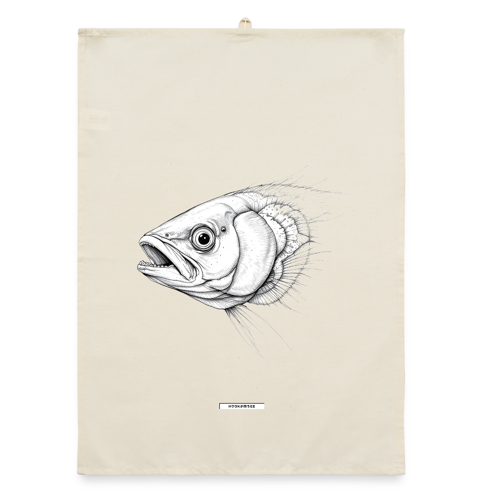 FAUNA FISCH Organic Geschirrtuch / Stoffserviette - Natur
