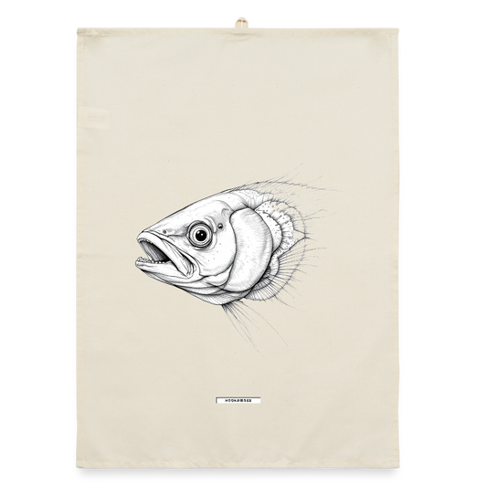 FAUNA FISCH Organic Geschirrtuch / Stoffserviette - Natur