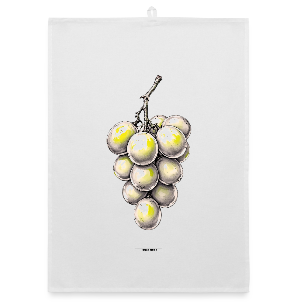 FLORA WEINTRAUBEN Organic Geschirrtuch / Stoffserviette - Weiß