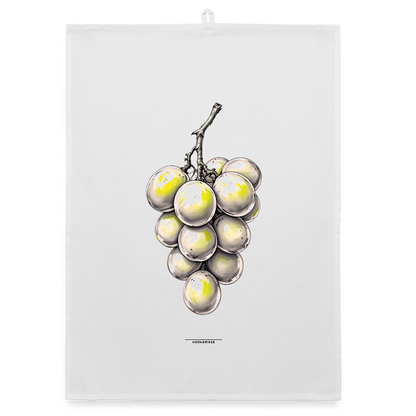 FLORA WEINTRAUBEN Organic Geschirrtuch / Stoffserviette - Weiß