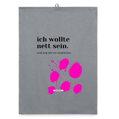 TRUE TALK #6 Organic Geschirrtuch / Stoffserviette - Grau