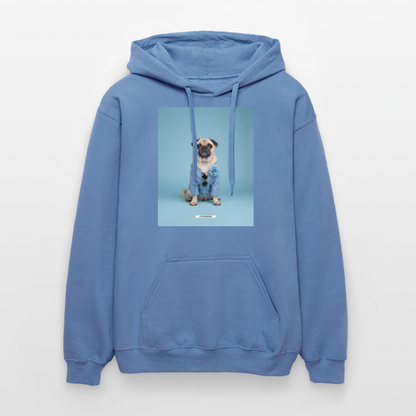 Hoodie „Styled Dogs – Mops" - Carolina Blue
