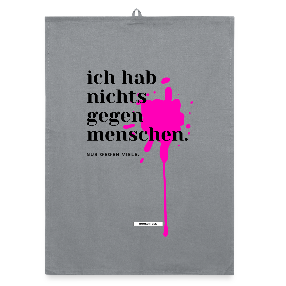 TRUE TALK #11 Organic Geschirrtuch / Stoffserviette - Grau