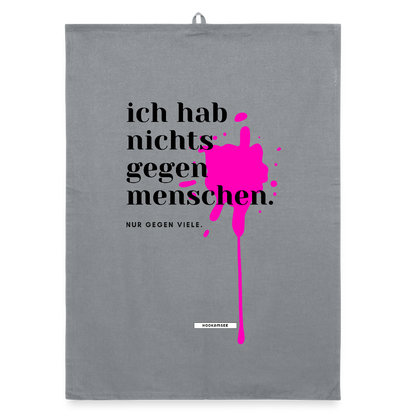 TRUE TALK #11 Organic Geschirrtuch / Stoffserviette - Grau