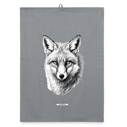 FAUNA FUCHS Organic Geschirrtuch / Stoffserviette - Grau