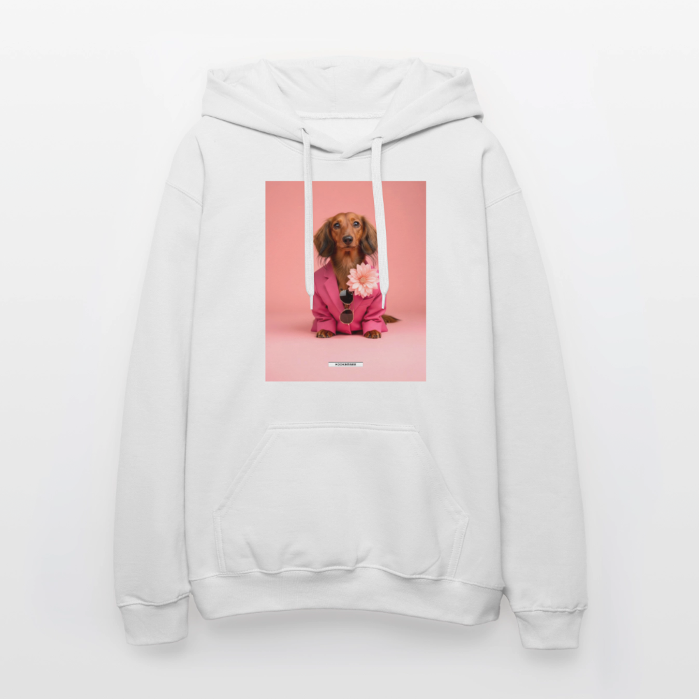 Hoodie „Styled Dogs – Dackel" - Weiß