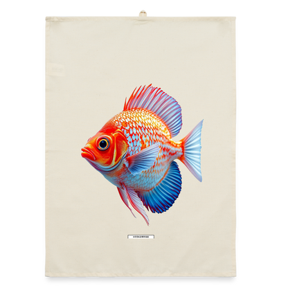 AQUA CORAL WAVE Organic Geschirrtuch / Stoffserviette - Natur