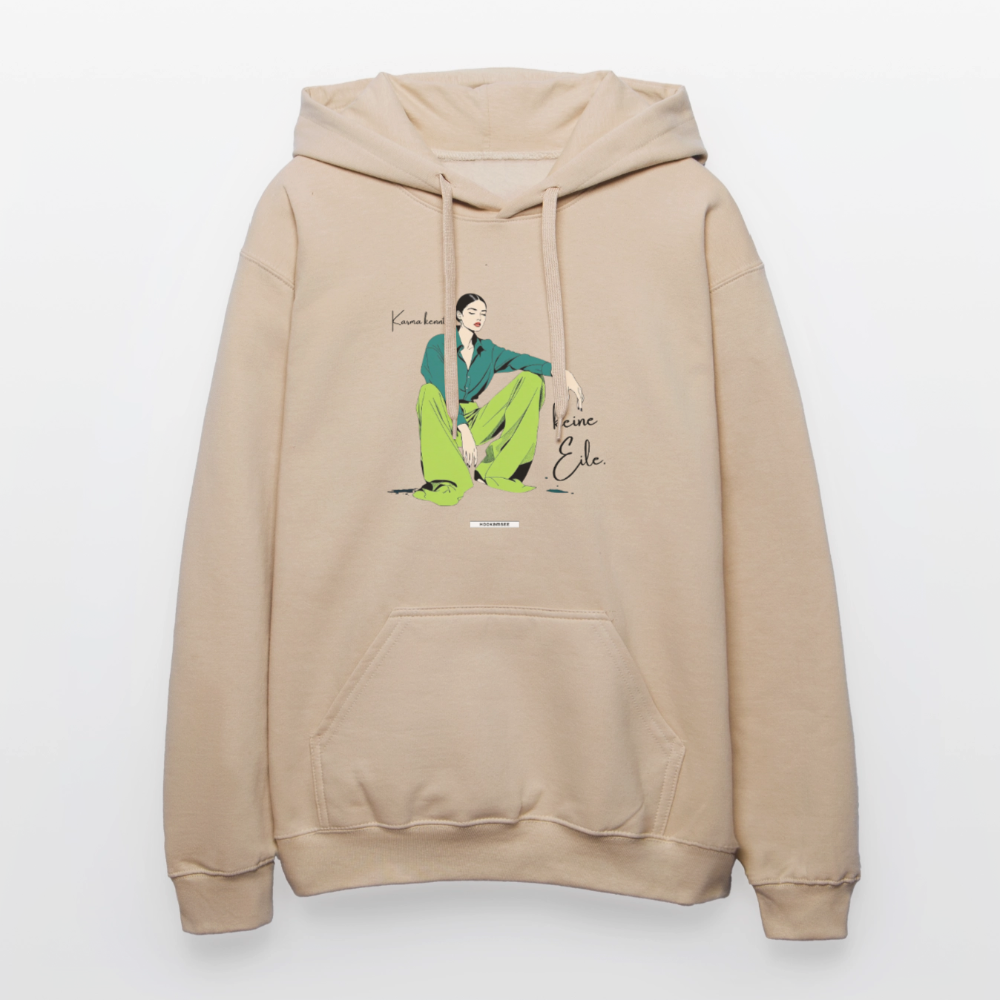 Hoodie Karma kennt keine Eile. - Sand