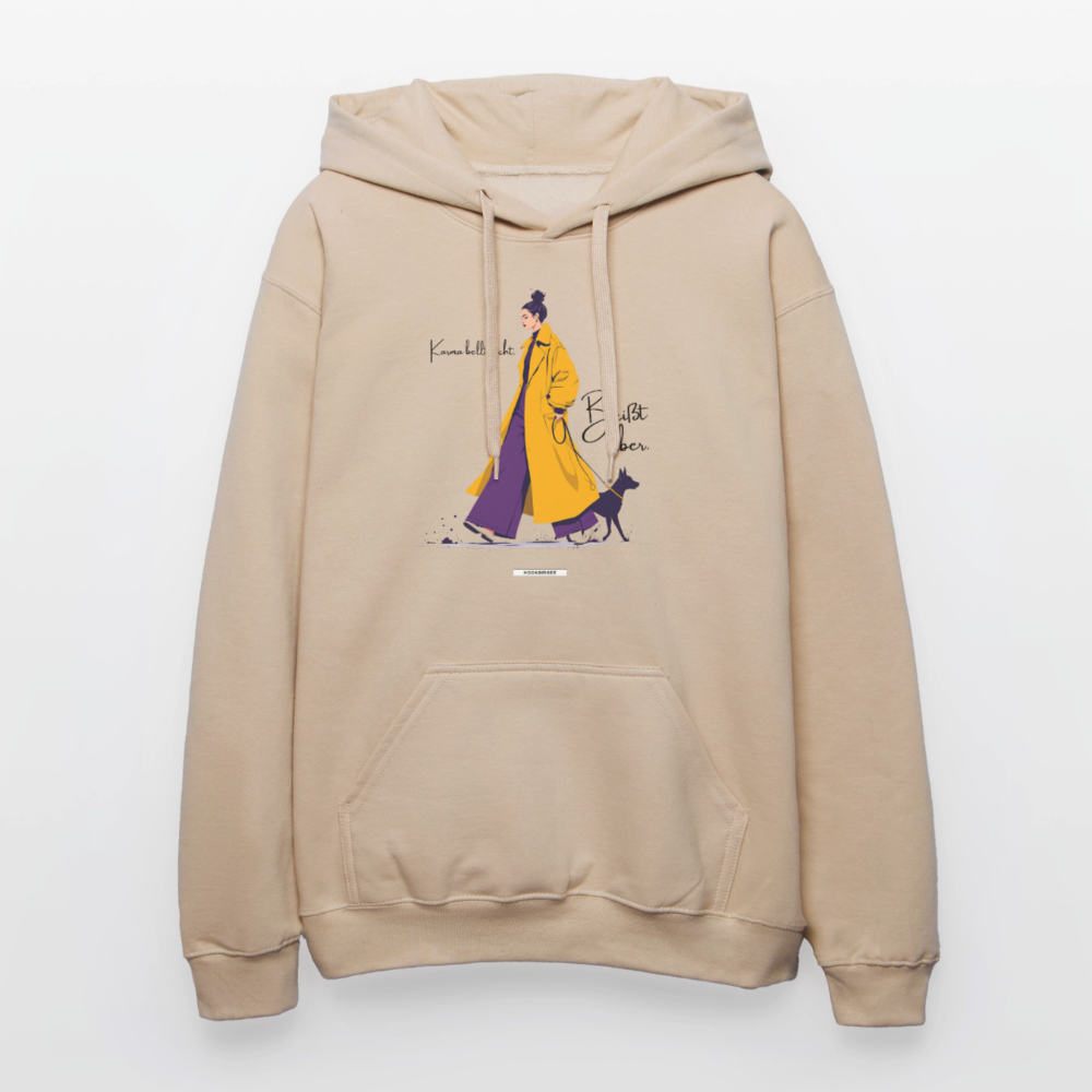 Hoodie Karma bellt nicht. Beißt aber. - Sand