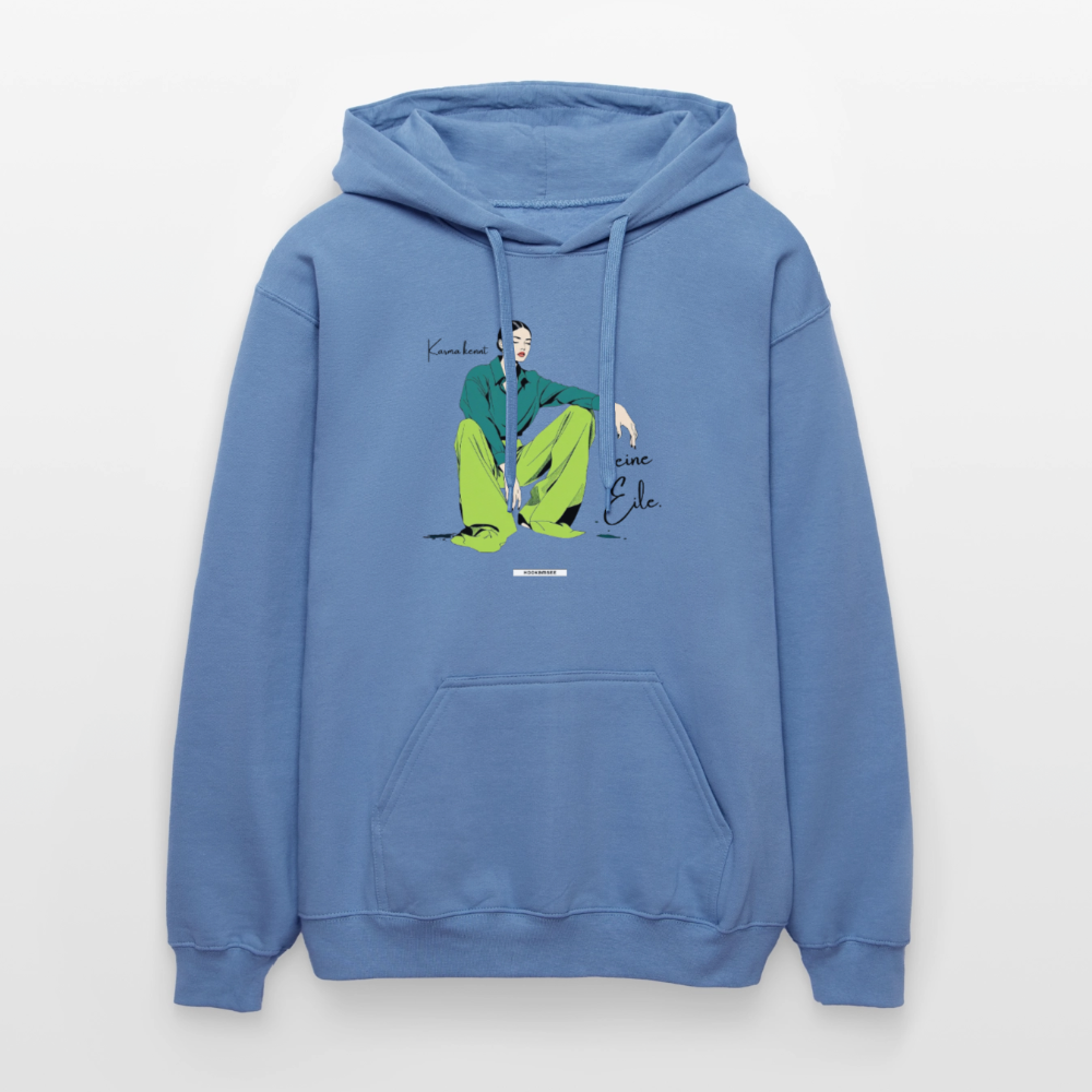 Hoodie Karma kennt keine Eile. - Carolina Blue