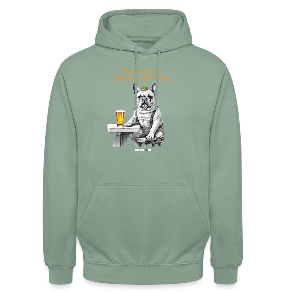 DOG ROYAL #3 Unisex Hoodie - Graugrün