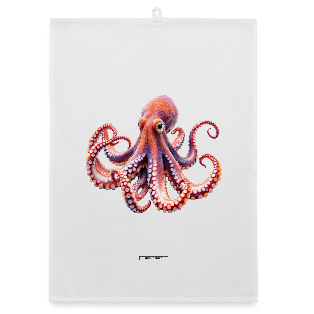 AQUA SUNSET OCTOPUS Organic Geschirrtuch / Stoffserviette - Weiß