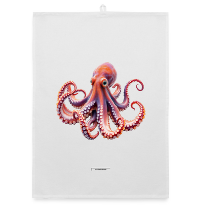 AQUA SUNSET OCTOPUS Organic Geschirrtuch / Stoffserviette - Weiß