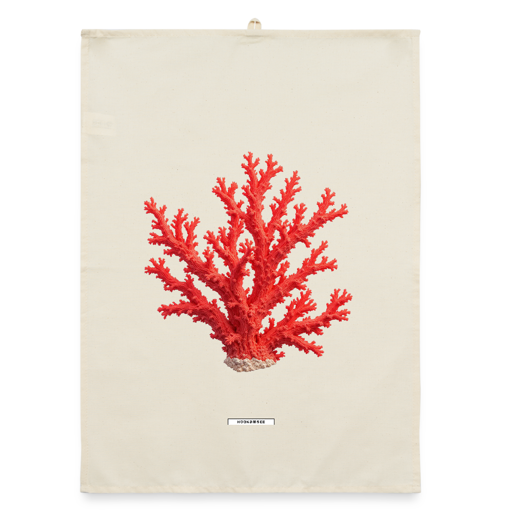 AQUA CORAL BRANCH Organic Geschirrtuch / Stoffserviette - Natur