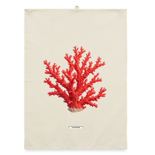 AQUA CORAL BRANCH Organic Geschirrtuch / Stoffserviette - Natur