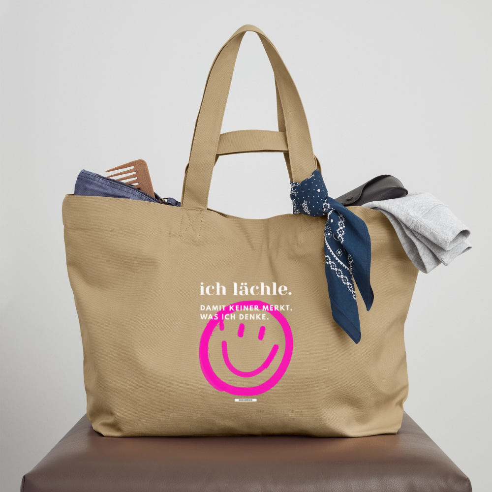 Große Shopping Bag True Talk „Ich lächle“ #158 - Karamell 